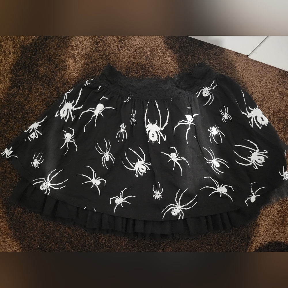 Web of Sins mini skirt Widow Dollskill lace